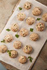 Meatballs cooking