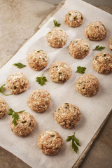 Meatballs cooking