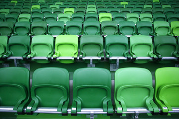 Obraz premium Empty bleachers at stadium