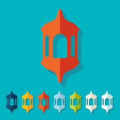 Flat design: lantern