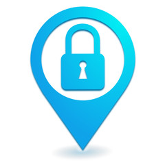 cadenas sur symbole localisation bleu