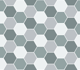 Multicolored hexagon geometric seamless background.