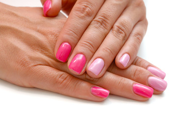 Pink manicure