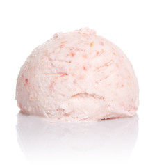 Asian desert. Ginger ice cream isolated on white background