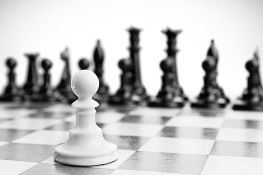 Single pawn against many enemies