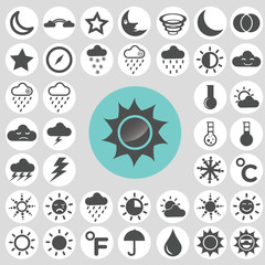 Weather icons set. Illustration eps10