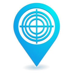 diagnostic sur symbole localisation bleu