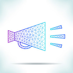 Geometric speaking trumpet.