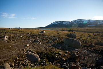 Mountain plateau Valdresflye, Jotunheimen, Norway