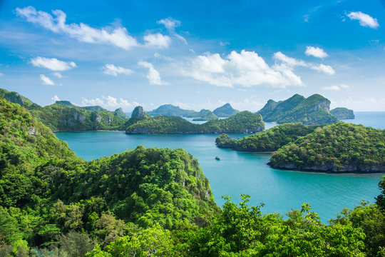 Bird eye view of Sea Thailand, Mu Ko Ang Thong island National P
