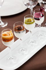 dessert with fruits