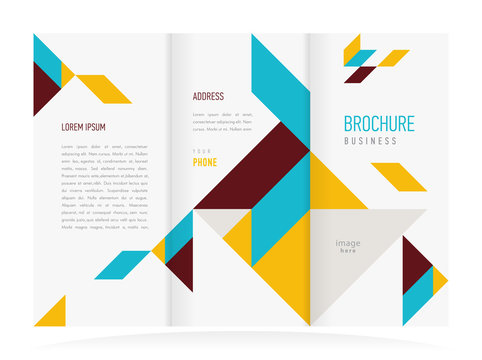 colored brochure design template