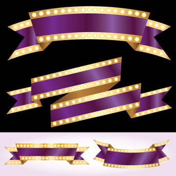 purple show banners