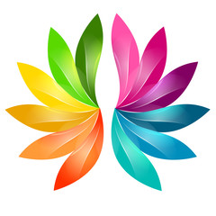 Colorful abstract floral design