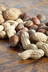 Vielzahl von Nüsse , close up