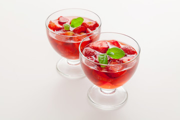 Strawberry jelly dessert