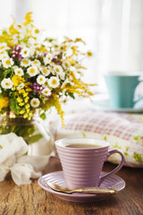 Tea and wildflowers