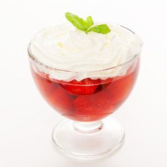 Strawberry jelly dessert