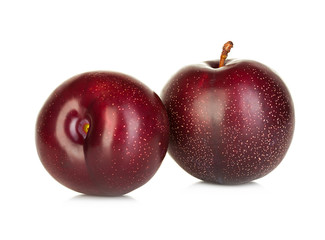 plums isolated on a white background