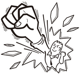 現状を打破するビジネスマン