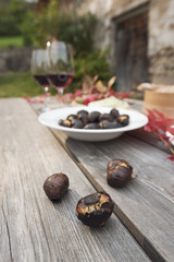 Italien,Südtirol,bereit Snacks auf dem Tisch