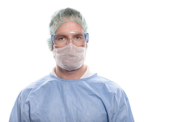 Portrait eines Chirurgen oder Krankenpflegers