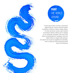 abstract  blue  brush stroke