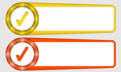 Obraz premium yellow and red frames for any text with check box