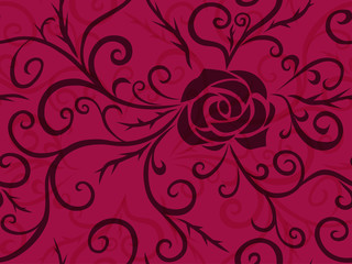Rose and thorns pattern