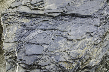 A close up of the surface of the grey stone