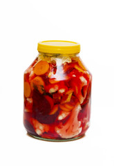 Pickling cauliflower with beetroot. Home in the kitchen