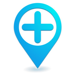 ajouter sur symbole localisation bleu