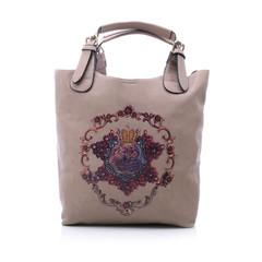 Ladies shopping bag printed with owls