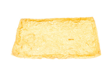 fried tofu isolated on white