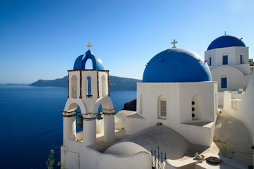 Obraz premium Chapelle à Santorin
