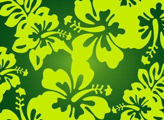 Green floral pattern - design element