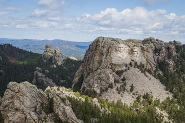 Aerial view of Mount Rushmore