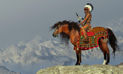 Obraz na płótnie Canvas Indian Proud Eagle