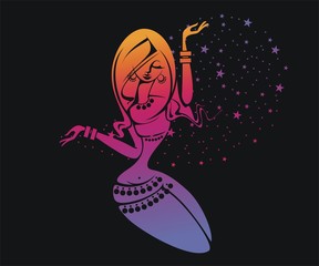 Девушка танцующая восточный танец