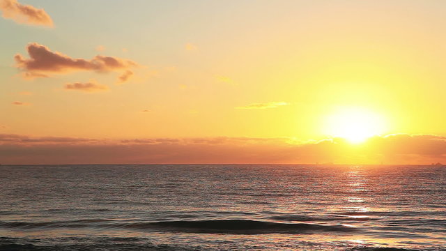 Beautiful dawn on the Caribbean coast