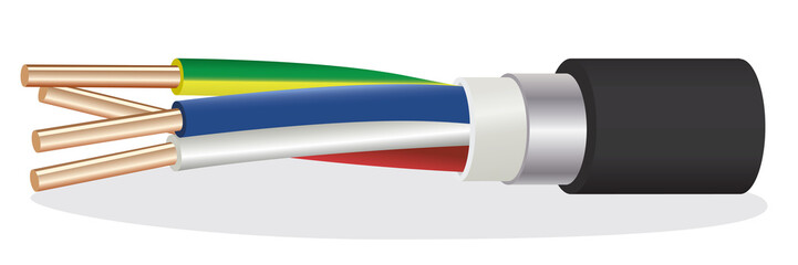 electric copper armored cable