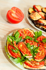 Baked eggplant with tomatoes