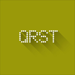 Q R S T - Flat Dots Alphabet