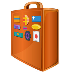 suitcase, vector illustration