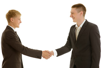 shake hands isolated smiling