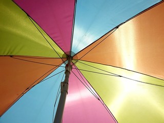 Colorful umbrella sun
