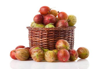 green and red gooseberries