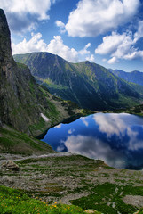 Naklejka na ściany i meble Tatra mountains and Eye of the Sea in Poland