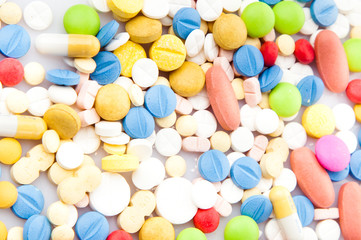 pills isolated on white background