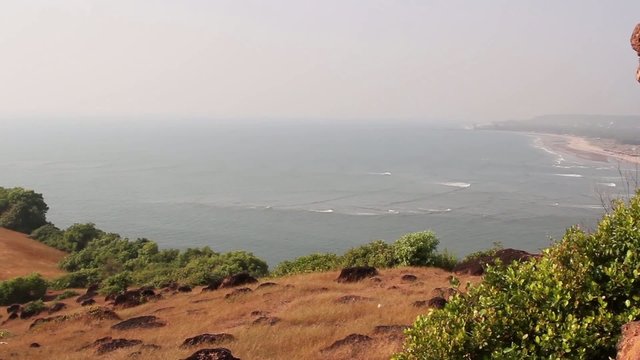 Indian ocean top view from goa